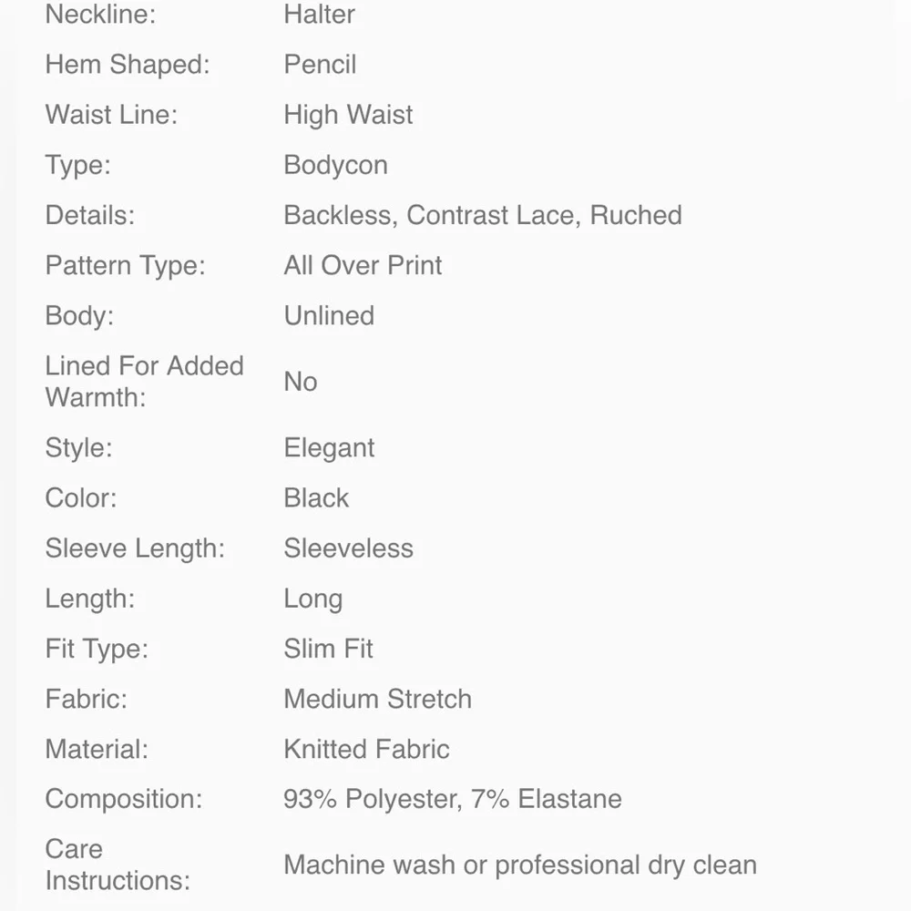 Black Backless Lace Halter Gown - Picture 7 of 8